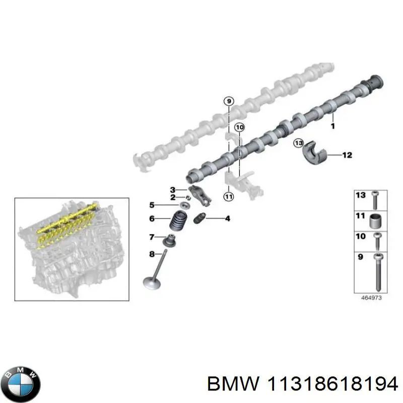 11318618194 BMW árvore distribuidora de motor de admissão