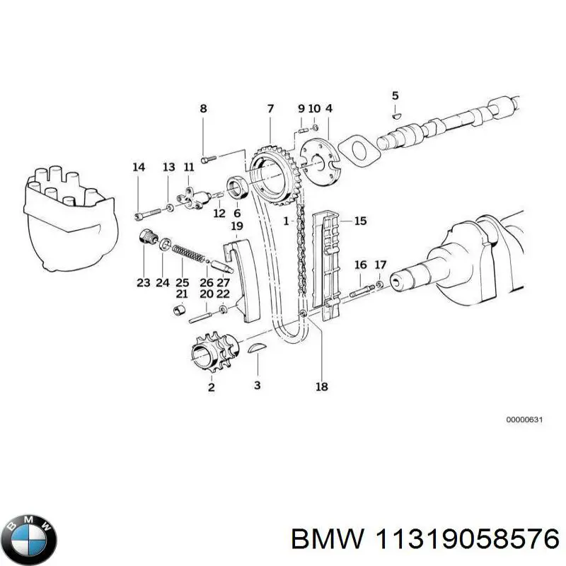 11319058576 BMW распредвал двигателя