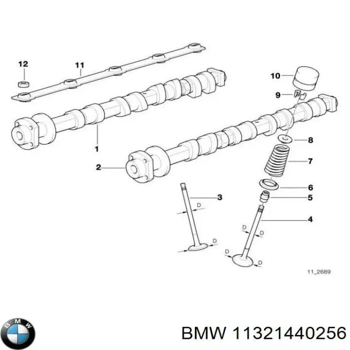 Гидрокомпенсатор (гидротолкатель), толкатель клапанов BMW 11321440256