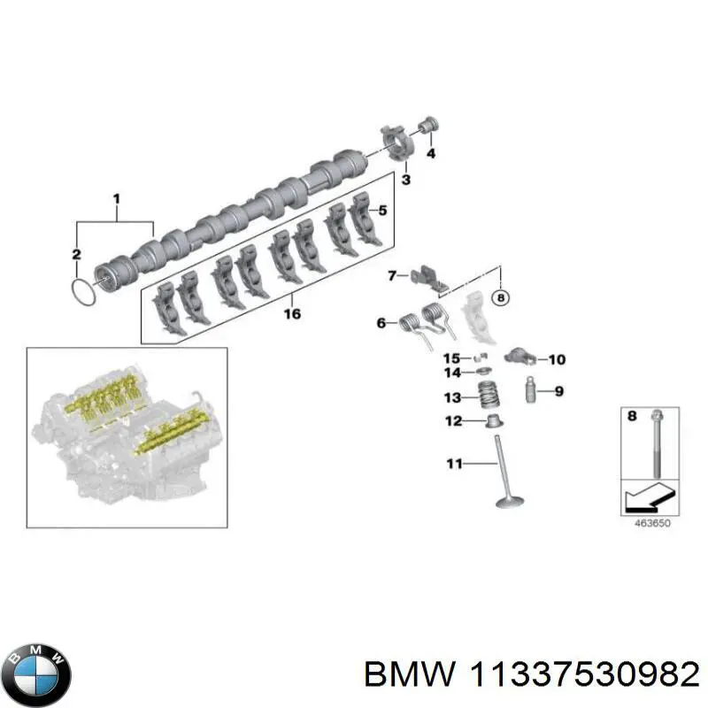 11337530982 BMW коромысло клапана (рокер)