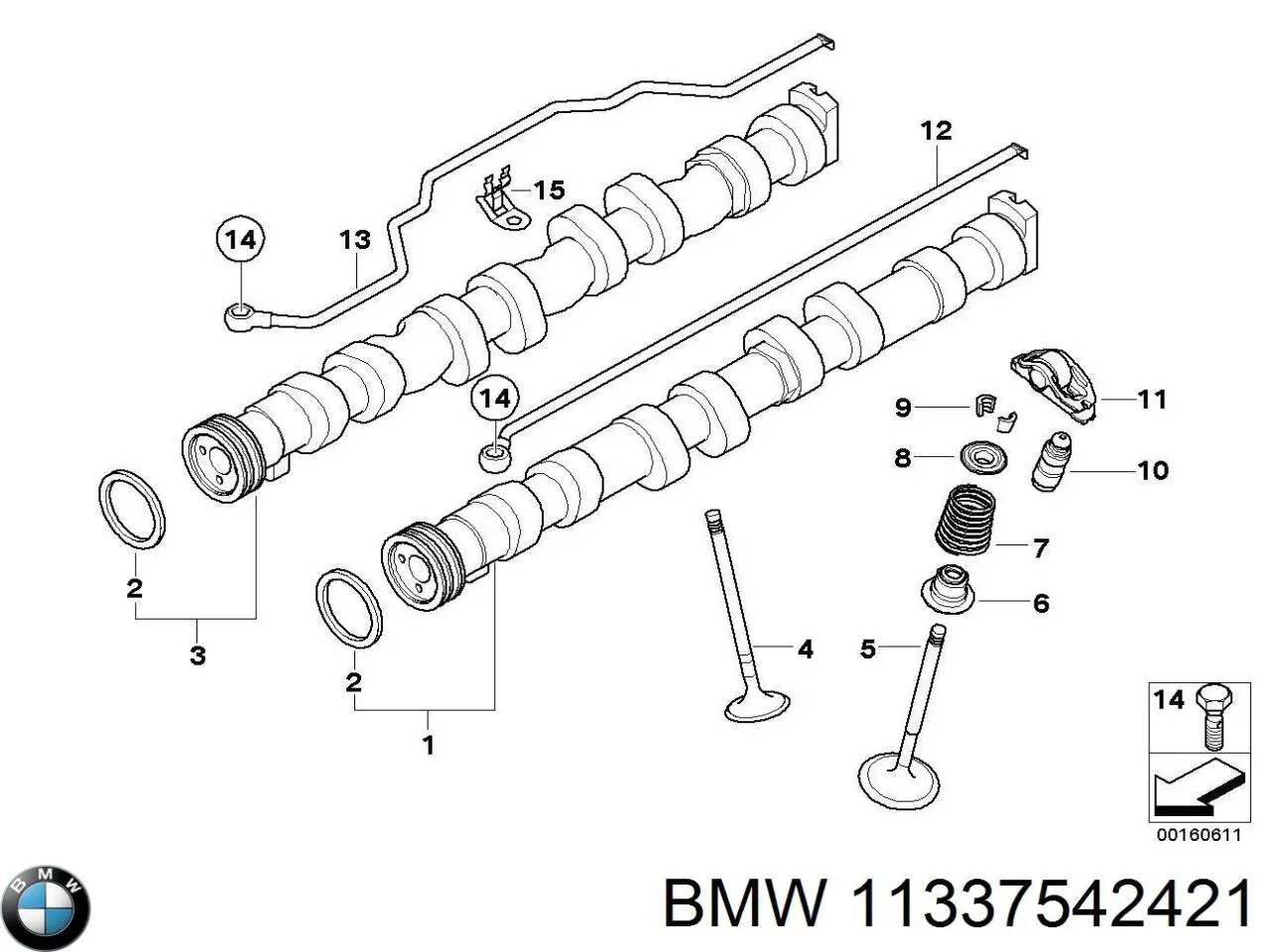 11337542421 BMW коромысло клапана (рокер)