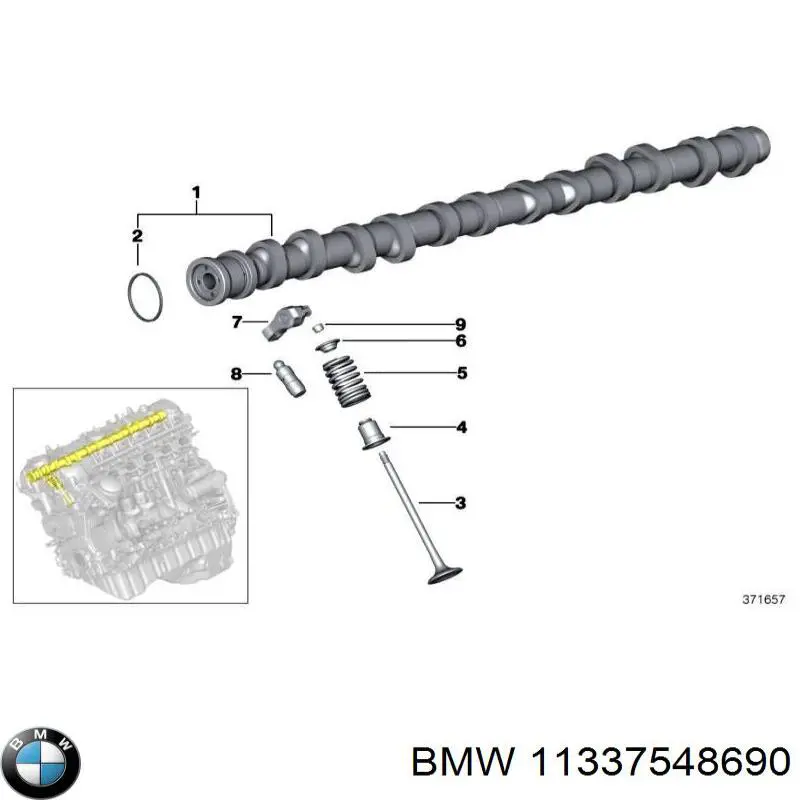 Compre 11337548690 BMW Compensador hidrâulico (empurrador hidrâulico), empurrador de válvulas