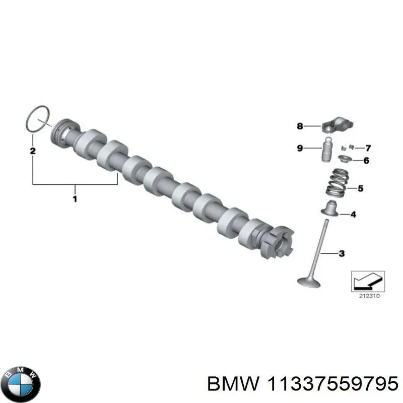 Коромысло клапана (рокер) впускной 11347556420 BMW