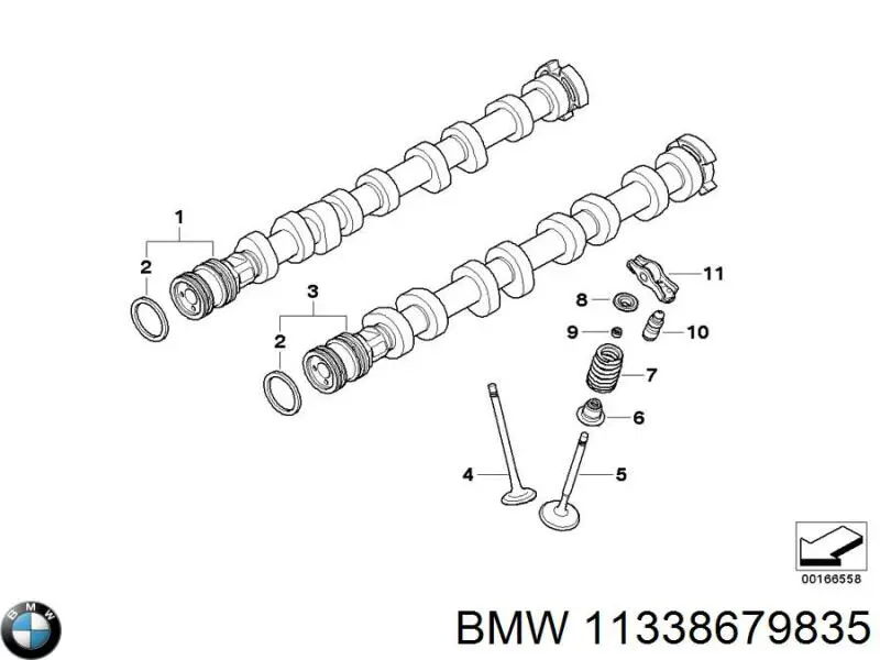 11338679835 BMW гидрокомпенсатор (гидротолкатель, толкатель клапанов)