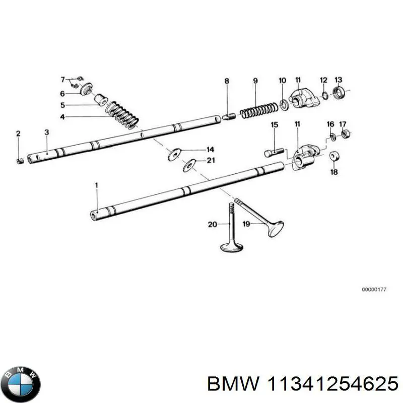 Впускной клапан 11341254625 BMW