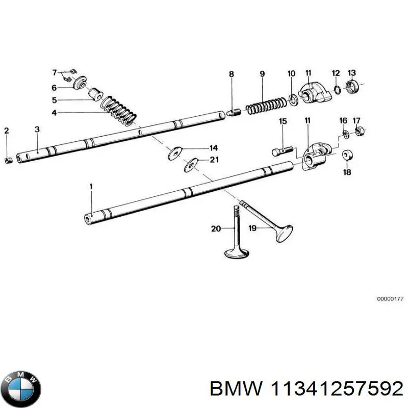 Клапан впускной BMW 11341257592 цена, от 44.57 USD