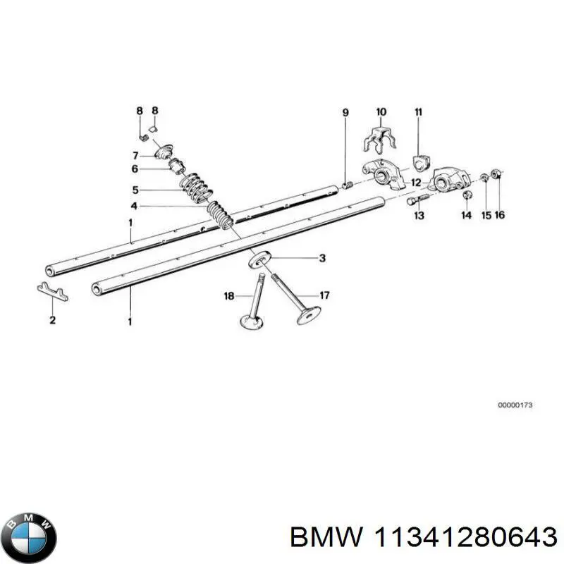 Клапан выпускной BMW 11341280643