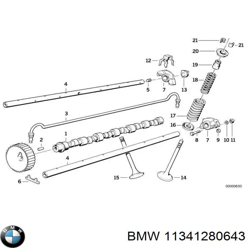 Купить 11341280643 BMW Выпускной клапан