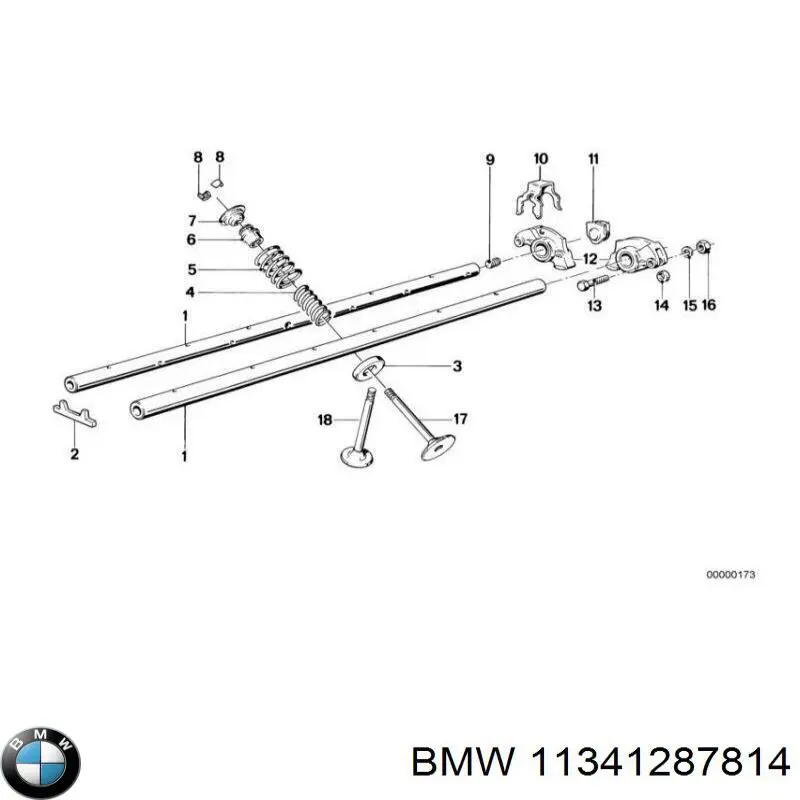 Выпускной клапан двигателя BMW 11341287814 цена, от 11.12 USD