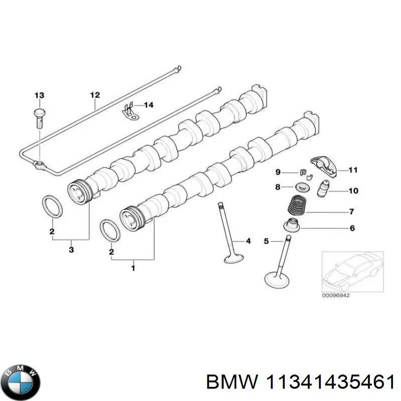 Клапан впускной BMW 11341435461