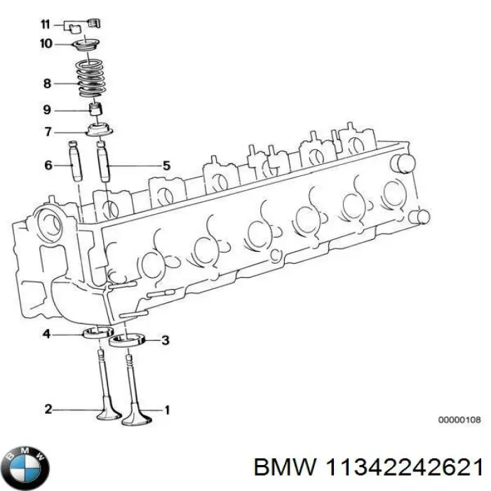 Клапан впускной BMW 11342242621 цена, от 17.10 USD
