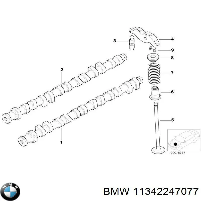 Клапан впускной BMW 11342247077