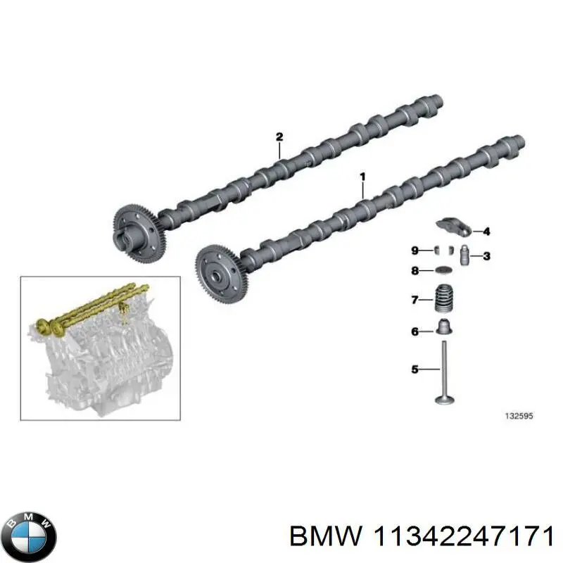 11342247171 BMW сальник клапана (маслосъемный, впуск/выпуск, комплект на мотор)