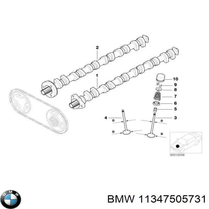 Клапан выпускной BMW 11347505731