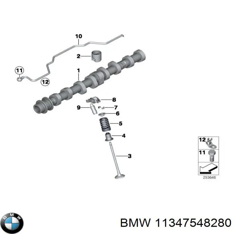 Клапан впускной BMW 11347548280 цена, от 9.27 USD