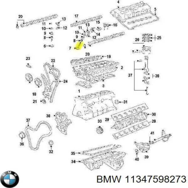 Клапан выпускной BMW 11347598273
