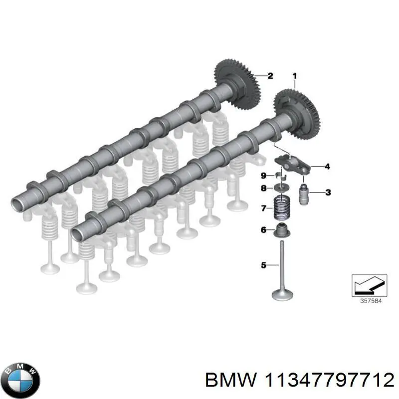 11347797712 BMW клапан выпускной