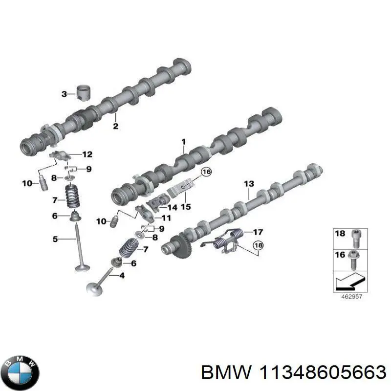 11348605663 BMW клапан выпускной
