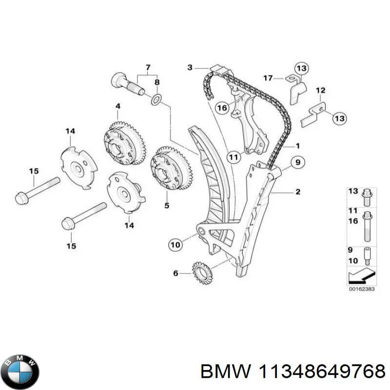 Цепь привода распредвала BMW 11348649768 цена, от 112.47 USD