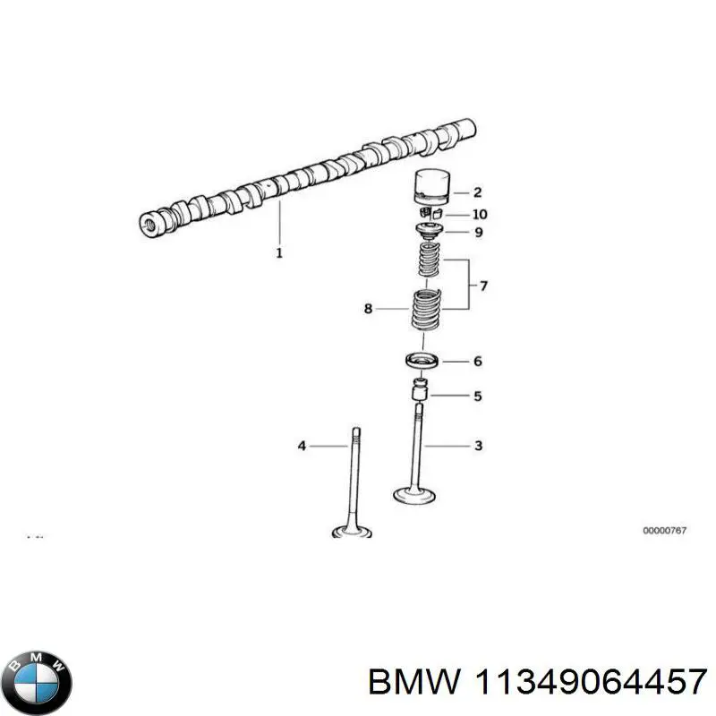 Сальник клапана впуск/выпуск, комплект на мотор BMW 11349064457