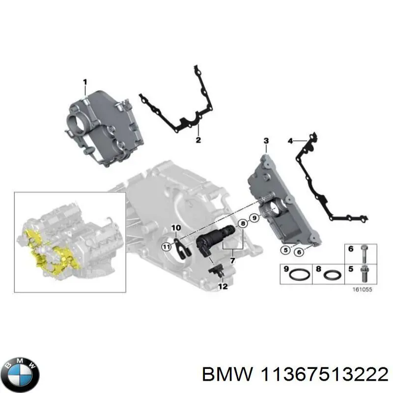 11367513222 BMW vedante de regulador das fases de distribuição de gás