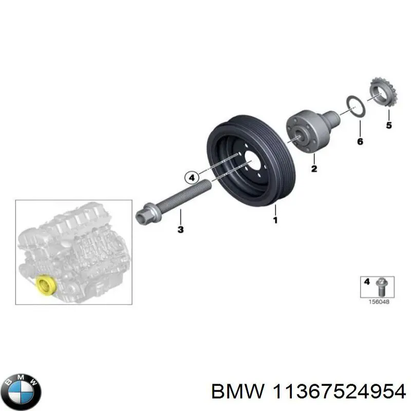 Болт шестерни распредвала на BMW 1 (E81, E87) купить.