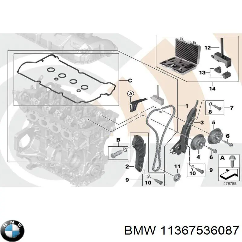 Болт шестерни распредвала BMW 11367536087 цена, от 5.71 USD