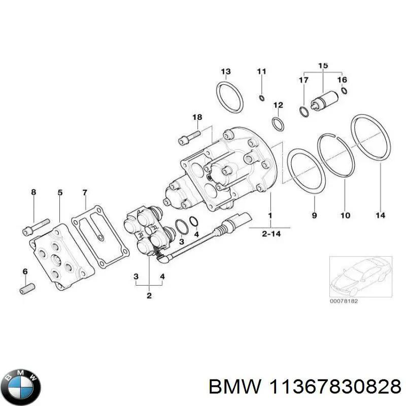 Прокладка крышки маслозаливной горловины 11367830828 BMW