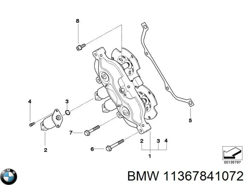 Клапан фазорегулятора 11367841072 BMW