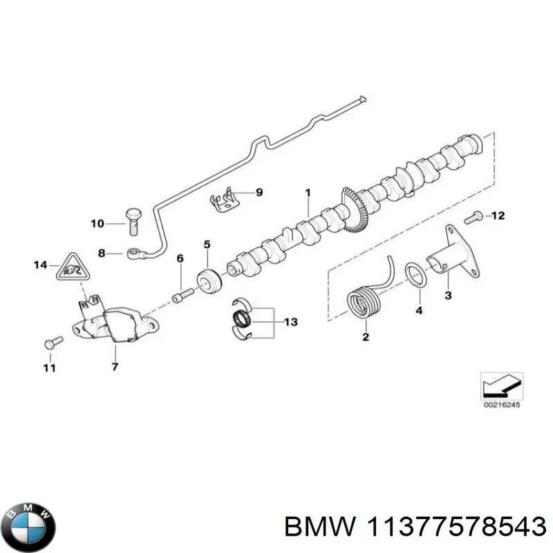 Eixo excêntrico, valvetronic para BMW 3 (E46)