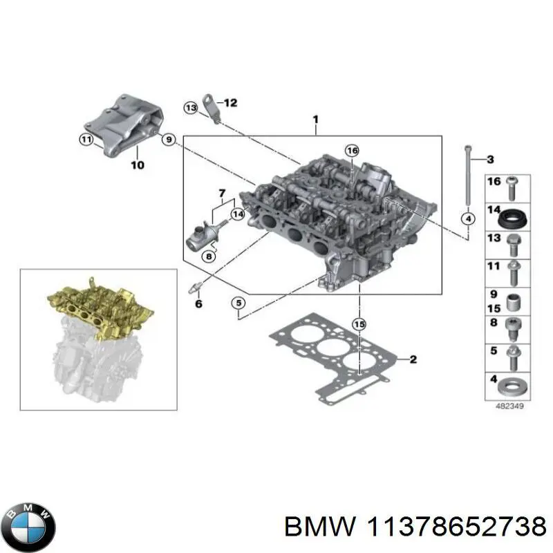 11378652738 BMW válvula eletromagnética de posição (de fases da árvore distribuidora)