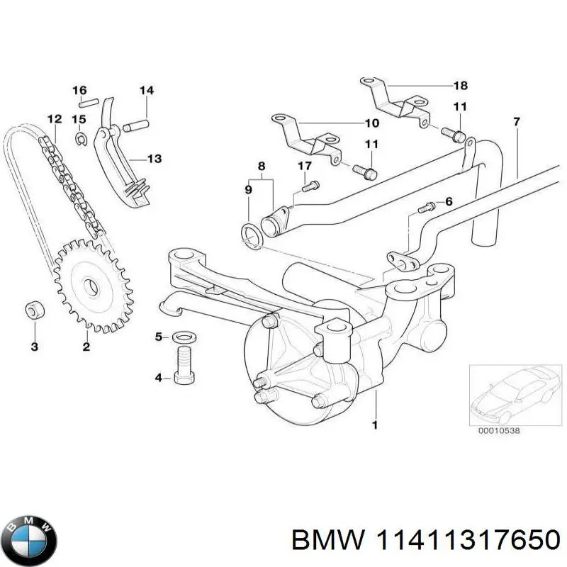 Reguladora de tensão da cadeia de bomba de óleo para BMW 3 (E36)