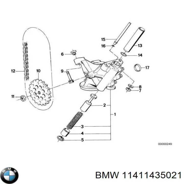 Цепь привода распредвала BMW 11411435021 цена, от 36.91 USD