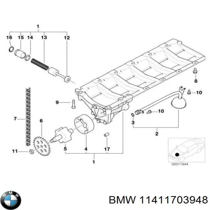 Купить 11411703948 BMW 