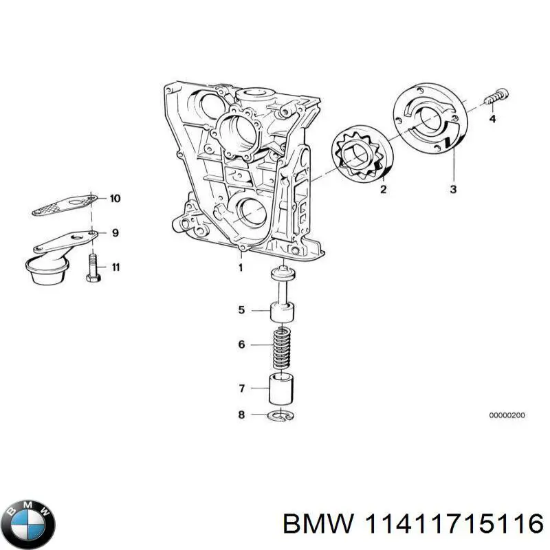 Прокладка масляного фильтра 11411715116 BMW