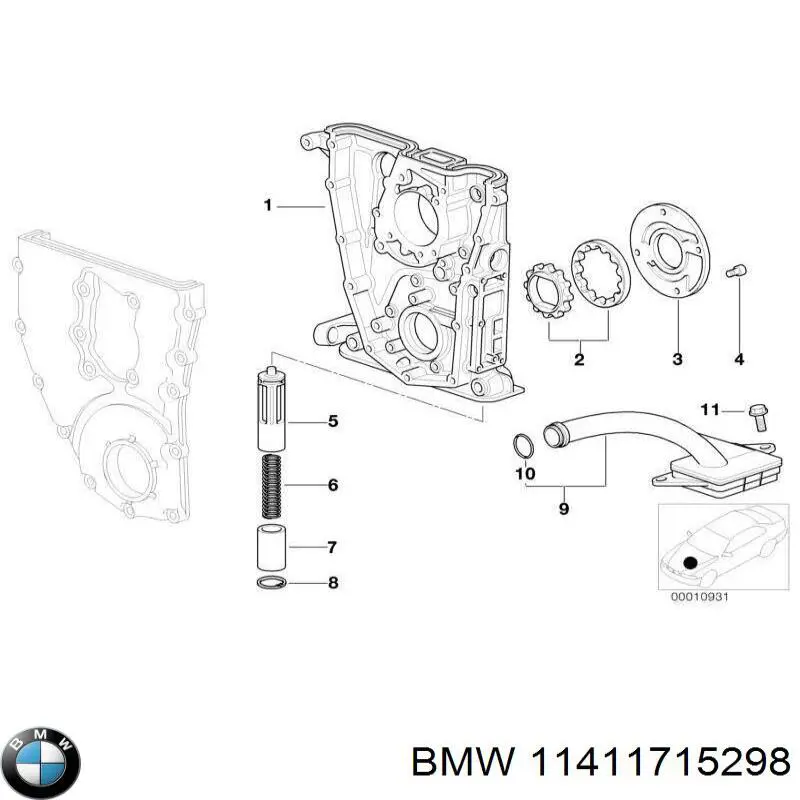 Прокладка крышки маслозаливной горловины 11411715298 BMW