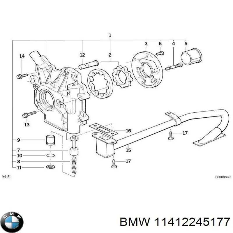 Купить 11412245177 BMW Прокладка масляного насоса