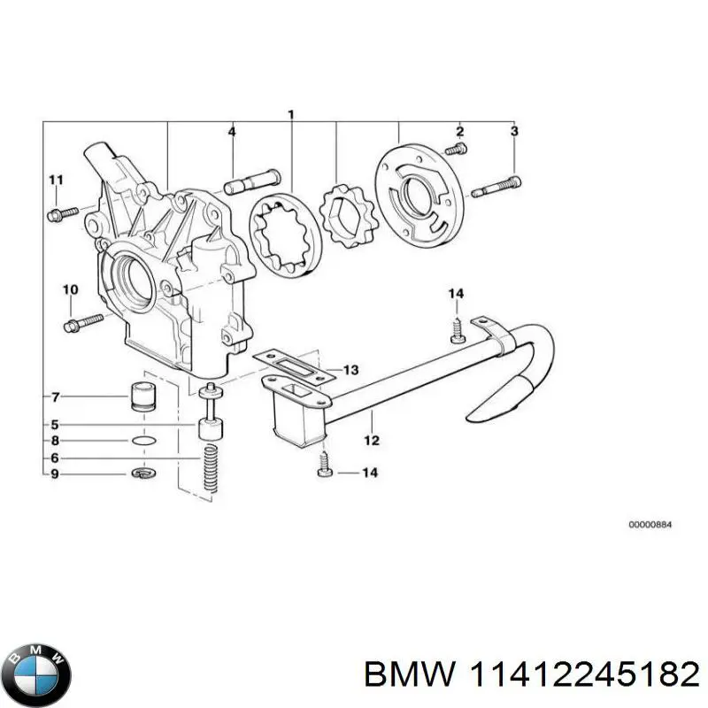 11412245182 BMW Масляный насос двигателя
