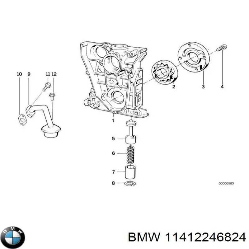 Помпа масляная BMW 11412246824 цена, от 63.35 USD