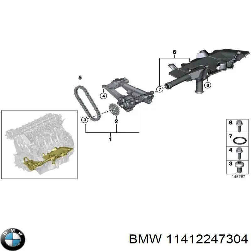 Roda dentada de acionamento de bomba de óleo para BMW 5 (E39)