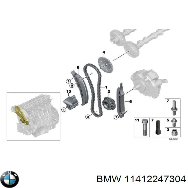 Cubo De Rueda eje Delantero 11412247304 BMW