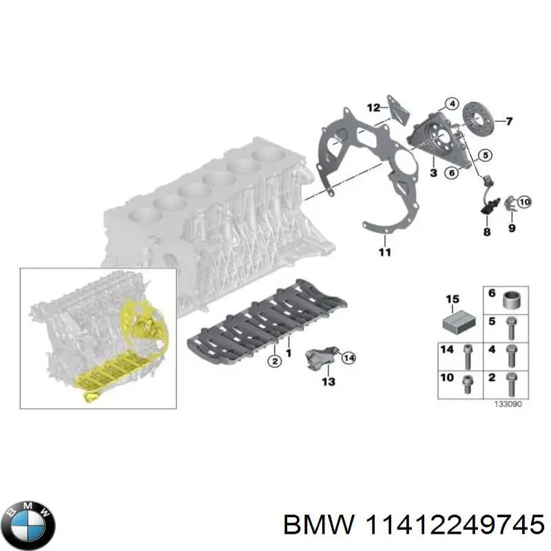 Cadena, bomba de aceite 11412249745 BMW