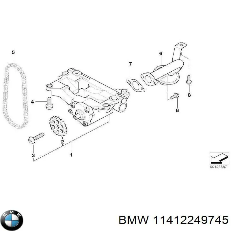 Цепь масляного насоса BMW 11412249745
