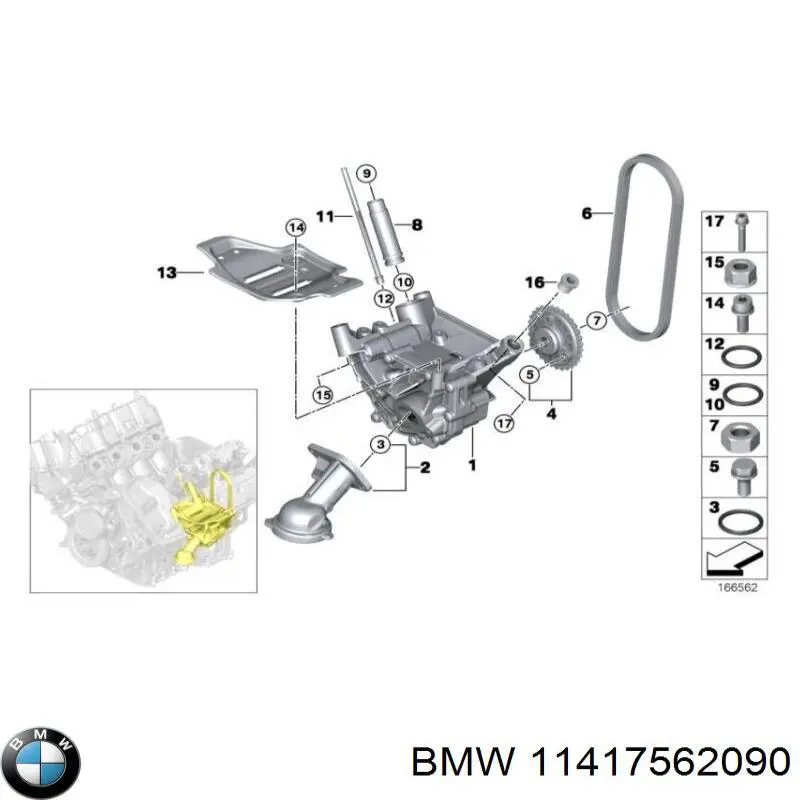 Прокладка крышки маслозаливной горловины 11417562090 BMW