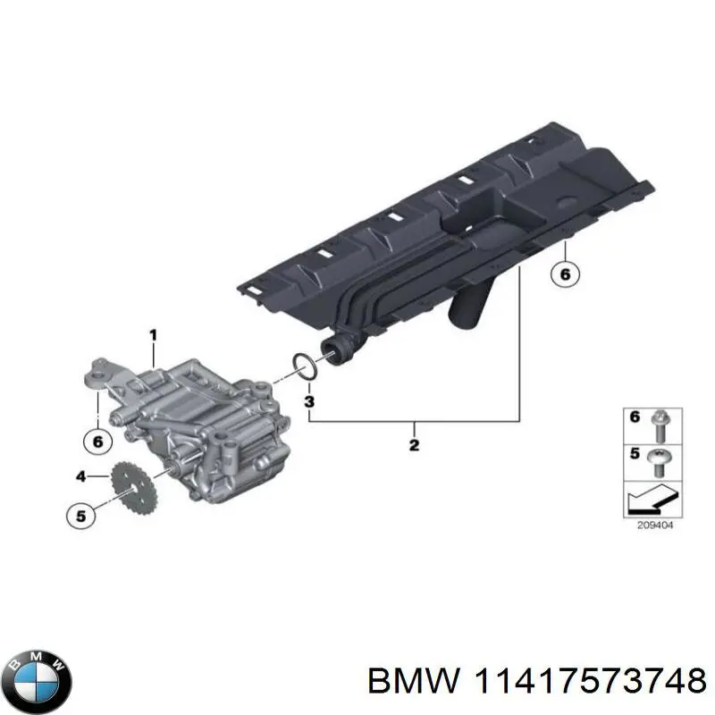 Масляный насос 11417573748 BMW