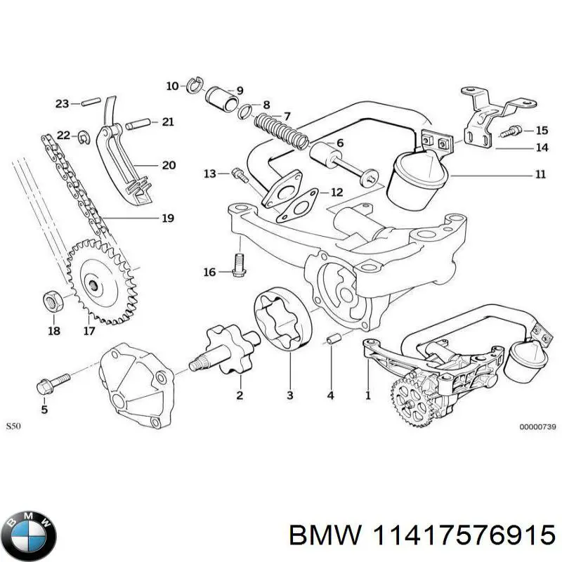 Цепь масло насоса BMW 11417576915 цена, от 16.48 USD