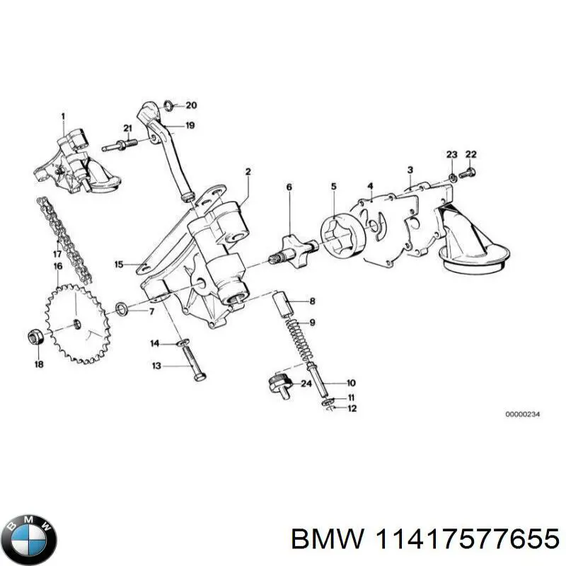 Цепь масло насоса BMW 11417577655 цена, от 19.13 USD