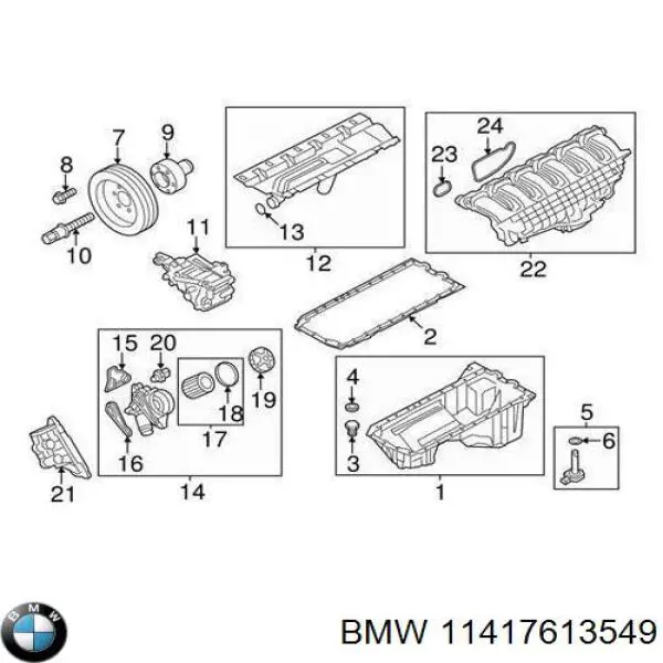 11417613549 BMW bomba de óleo