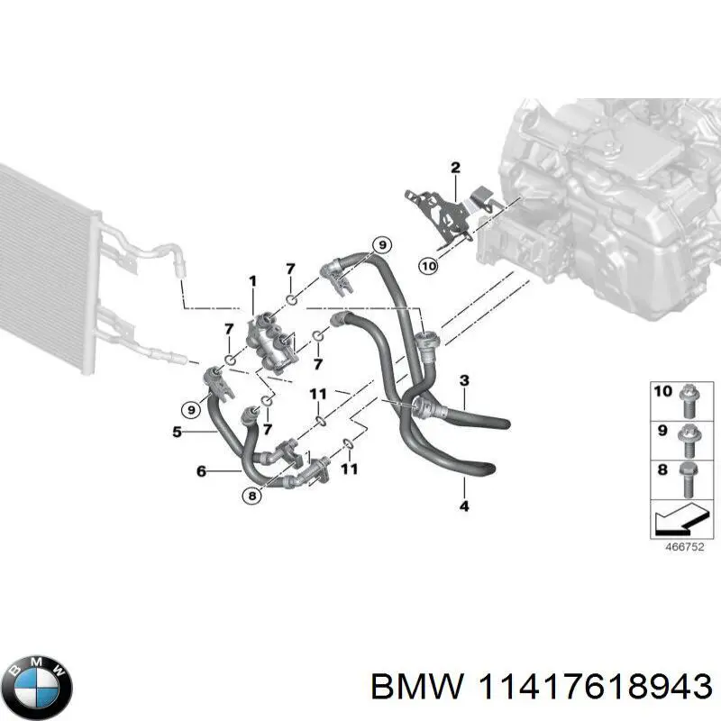 11417618943 BMW натяжитель цепи грм