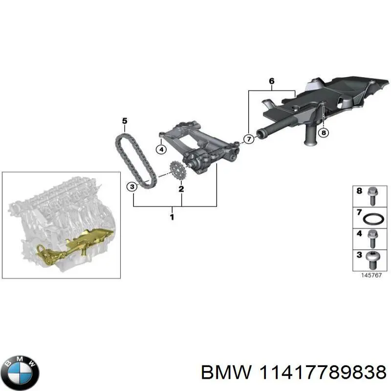 11417789838 BMW Bomba De Aceite original y equivalente